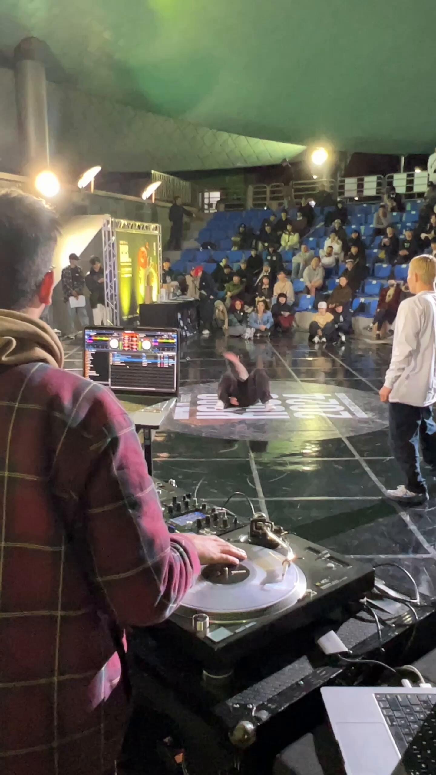 DJ KhanFu playing for a Breaking (breakdance) battle event in South Korea